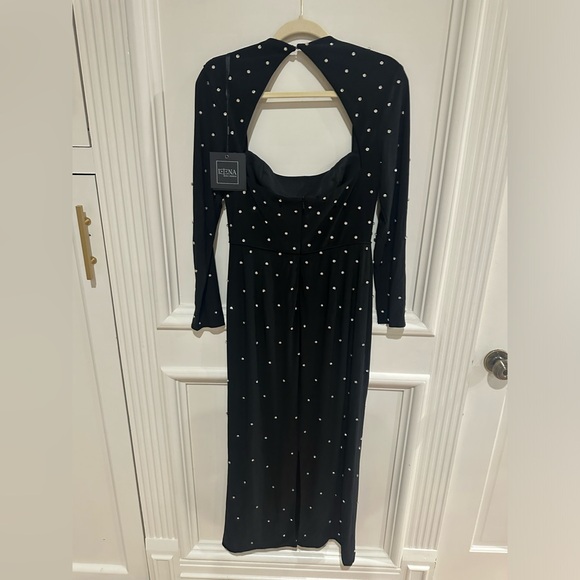 MAC DUGGAL ALLOVER RHINESTONE LONG SLEEVE DRESS - Picture 9 of 9